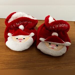 Red Santa Baby Booties